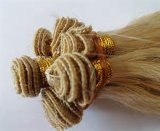 Malaysian Human Blond Color Hand Tied Hair Weft