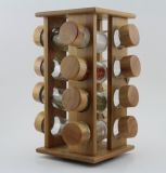 Rotatable Bamboo Spice Rack (B-027)
