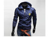 2015 New Style Zipper Men's Fashion Jacket with Hoody