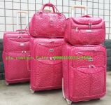Faux Leather PU 3PCS Set Luggage with Wheels