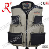 Fishing Vest with Floatation Material and CE Certificate Approval (Qf-1908)