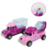 Plastic Mini Pull Back Traffic Truck Candy Toy for Children