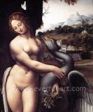 Oil on Canvas Nude Women Painting Wall Pictures for Living Room (EBF-082)