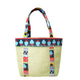Eco-Friendly Linen Woman Handbag with Printing