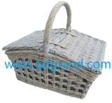 Wicker Storage Basket with Lid
