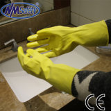 Nmsafety Yellow Latex Rubber Cleaning Household Gloves