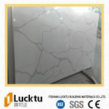 Natural Surface Calacatta White Quartz Stone for Countertop