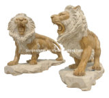 Stone Lion Carving Sculpture (8323) 