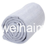Herringbone Weave Cecullar Virgin Wool Throw (NMQ-WTB030)