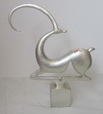 Resin Silver Deer Sculpture (SFR2721)