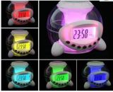 Ball Shape Desk LED Night Light Color Change Natural Music Alarm Clock Timer