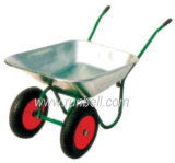 Construction Wheel Barrow with Two Tyres (WB6404D)