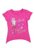 Cotton Short Sleeve Girl T-Shirt in Children Clothing (STG005)