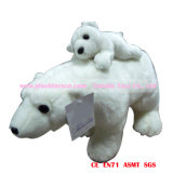 38cm Polar Bear Carrying a Baby Plush Toys
