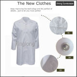 White Color Twill Fabric Cotton Lab Uniform