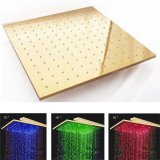 16 Inches Bathroom RGB Color Changing Gold Shower Head