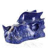 Natural Lapis Lazuli Carved Dragon Skull for Fengshui (7Y60)