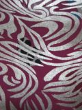 300d Gilding Zebra-Stripe Printing Red Polyester Fabric Textile