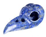 Natural Lapis Lazuli Carved Bird/Raven Skull Pendant Carving #9j45, Crystal Healing