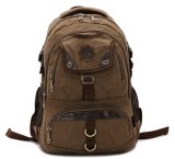 Classical Double Compartments Outdoor Canvas Travelling Backpacks (FJ-034)
