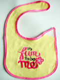 Manufacturer of Custom Cotton Jersey Embroidered Cotton Baby Bib