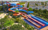 Theme Park Large Outdoor Long Orbital Fiberglass Slide