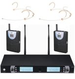 Boly Bl-1031wh32b Professional Stage Wireless Dual Headset Headworn Microphone System