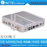 Cheapest Fanless Mini PC Small Computer with Intel I5 4200u 1.6GHz 4G RAM 120g SSD