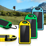 5000mAh Dual-USB Waterproof Solar Power Bank Battery Charger for Cell Phone