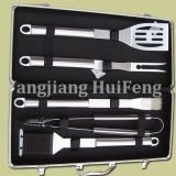 5 Piece Stainless Steel BBQ Tools with Aluminum Case