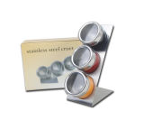3 Canisters Magnetic Spice Rack