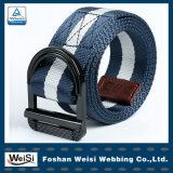 Fabric Fashion Belts, Newest Factory Supply Stripe Canvas Belts with Metal Buckle
