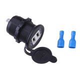 Waterproof Dual 2 USB Outlet 1A & 2.1A Port Socket Charger Power Adapter for Car Boat Motorcycle 12 Volt Outlet LED