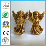 Golden Polyresin Sculpture Angel Figurine for Home Decoration