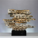 Abstract Cumulate Metallic Strip Sculpture for Table Decoration