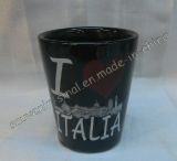 Ceramic Souvenir Shot Glass, Black Mug/Cup