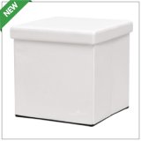 Ottoman Storage/Folding Storage Box/White Ottoman Colorful (PVC-Snd-027)