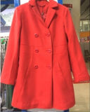 50%Wool 50% Polyster, Women Fashion Coat with Button (K21)