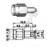 SMA Connector Male Crimping for Rg178 Coaxial Cable