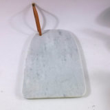 Grey Marble Cutting Board with Hemp Rope