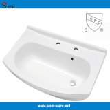 Unique Economic Ceramic Sink with Double Faucet Holes (SN1586)