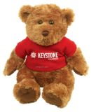 Brown Plush Bear Toy Stuffed Teddy Bear Bear Toy with Logo Shirt