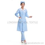 Blue Color Nurse Uniform for Winter (HD-1018A)