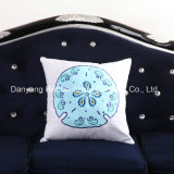 Mediterranean Style Embroidery Cotton Canvas Decorative Cushion Cover