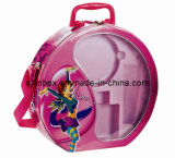 Lunch Tin Box with Handle of Special Shape, Lunch Tin Box with Handle / Lunch Tin Box for Containing Food / Lunch Box