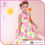 Colorful Flower Summer Dress in Kids Clothes, Baby Cotton Frocks