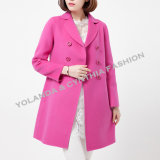 100% Wool Coat/Fashion Double Breasted Folded Collar Wool Coat /Women's Winter Clothing
