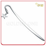 Normal Design Nickel Plated Metal Bookmark with Star