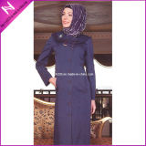 New Design Front Button Kaftan Jilbab Muslim Denim Dress