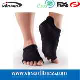 Cotton Five Toe Ankle Sports Socks with Strong Grip